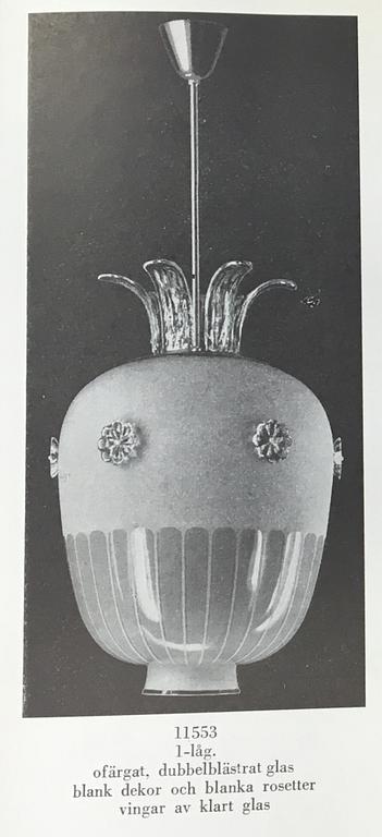 Harald Notini, a ceiling lamp, model "11553", Arvid Böhlmarks Lampfabrik, 1940s.