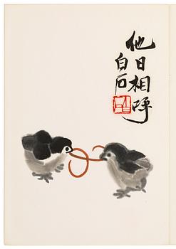 BOK med TRÄSNITT, "Qi Baishi hua ji".