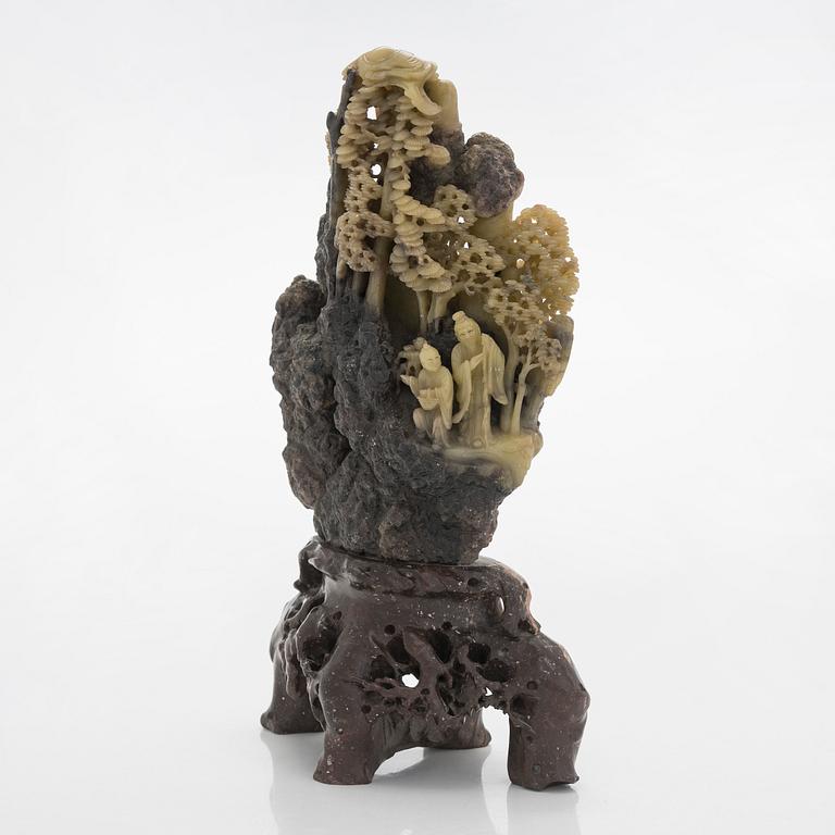 A soapstone sculpture, China, 20th century.
