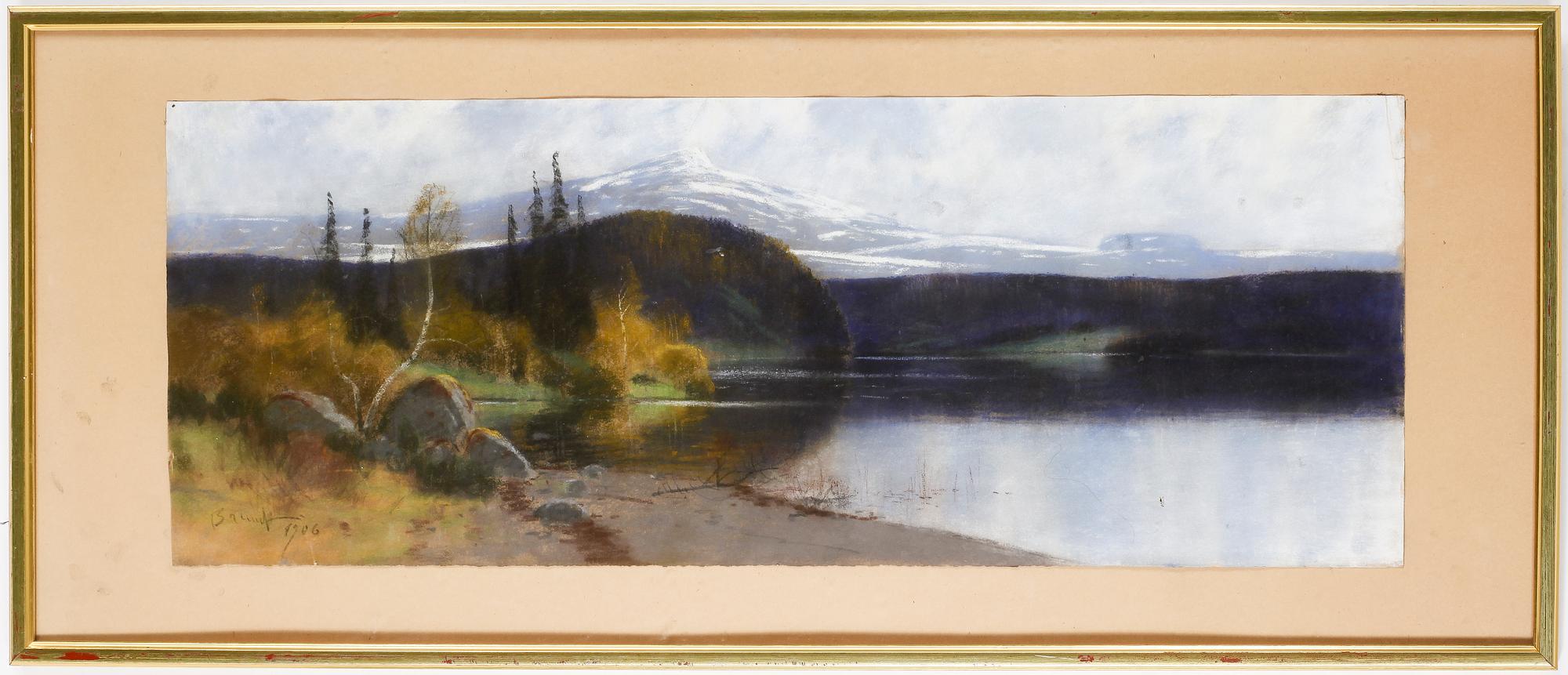 CARL BRANDT, pastell, signerad.