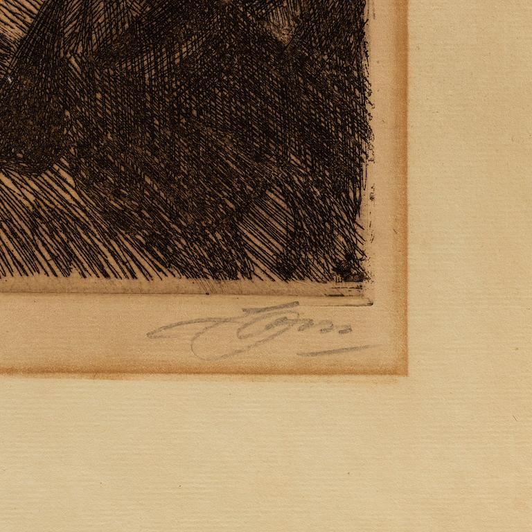 ANDERS ZORN, etching, 1906, state II of II, signed in pencil.
