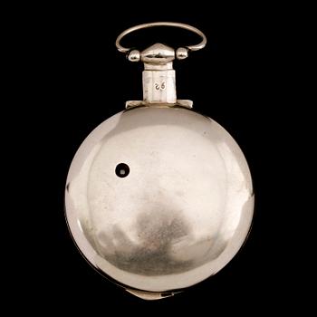 SPINDELUR, silver, Nieveten, London, omkring år 1800.