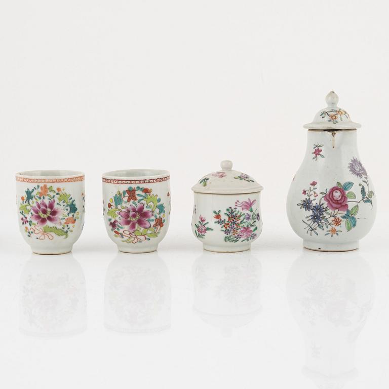 Five Famille Rose porcelain pieces, China, 18th-19th century.