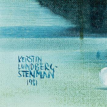 Kerstin Lundberg-Stenman, olja på duk, signerad och daterad 1981.