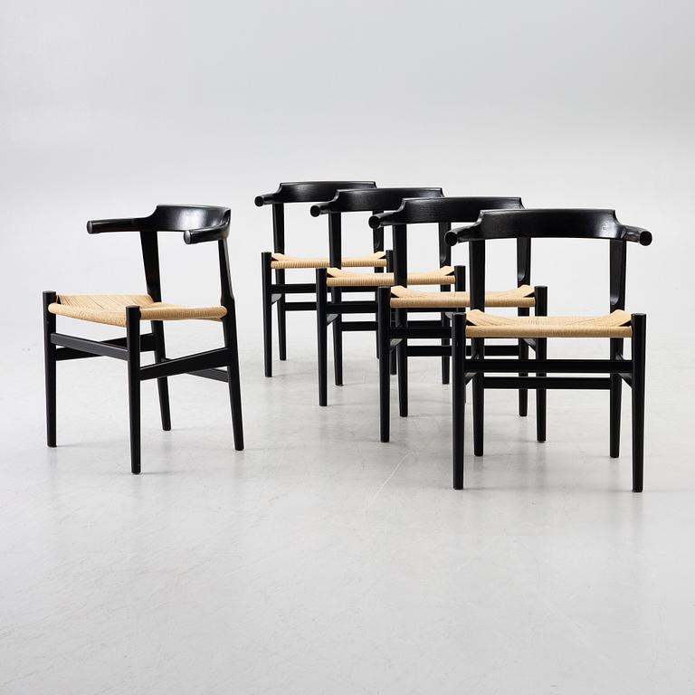 Hans J. Wegner, chairs, 5 pcs, FR Denmark.