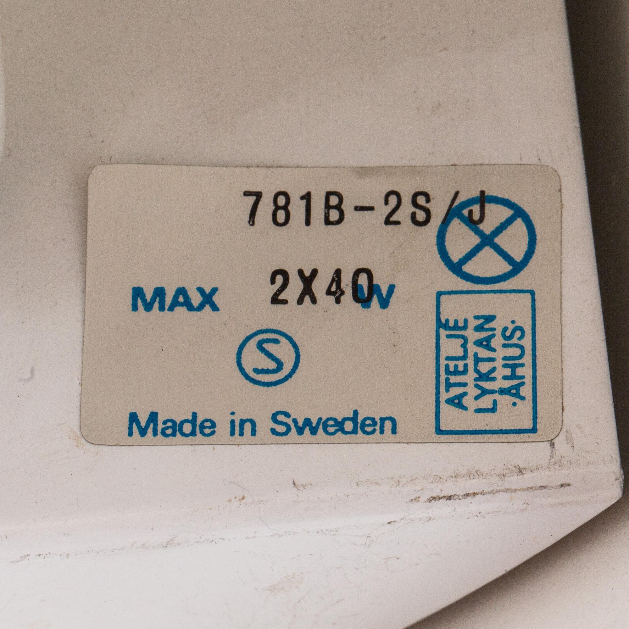 BORDSLAMPA, Ateljé Lyktan, 1900-talets andra hälft.