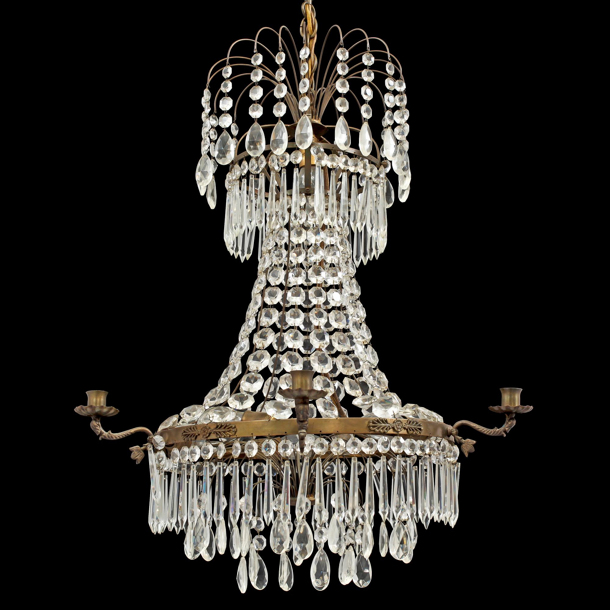 LJUSKRONA, gustaviansk stil, 1900-tal. H 68.