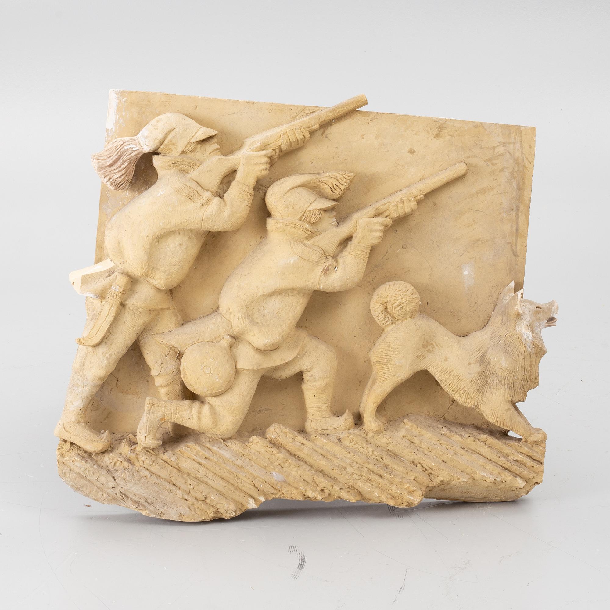 Stig Blomberg, relief, gipsförlaga till M/S Stockholm (1941).