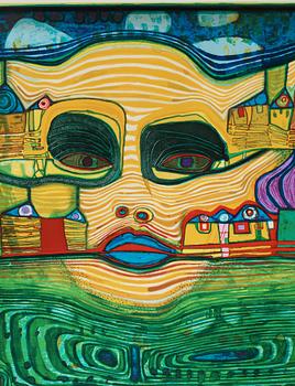 Friedensreich Hundertwasser, "Look at it on a rainy day (The Regentag portfolio)".