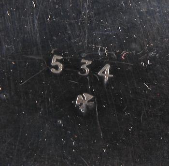 GRÄDDKANNA samt SOCKERSKÅL, silver, JC Limited, Birmingham, England, 1908. Tot ca 260 g.