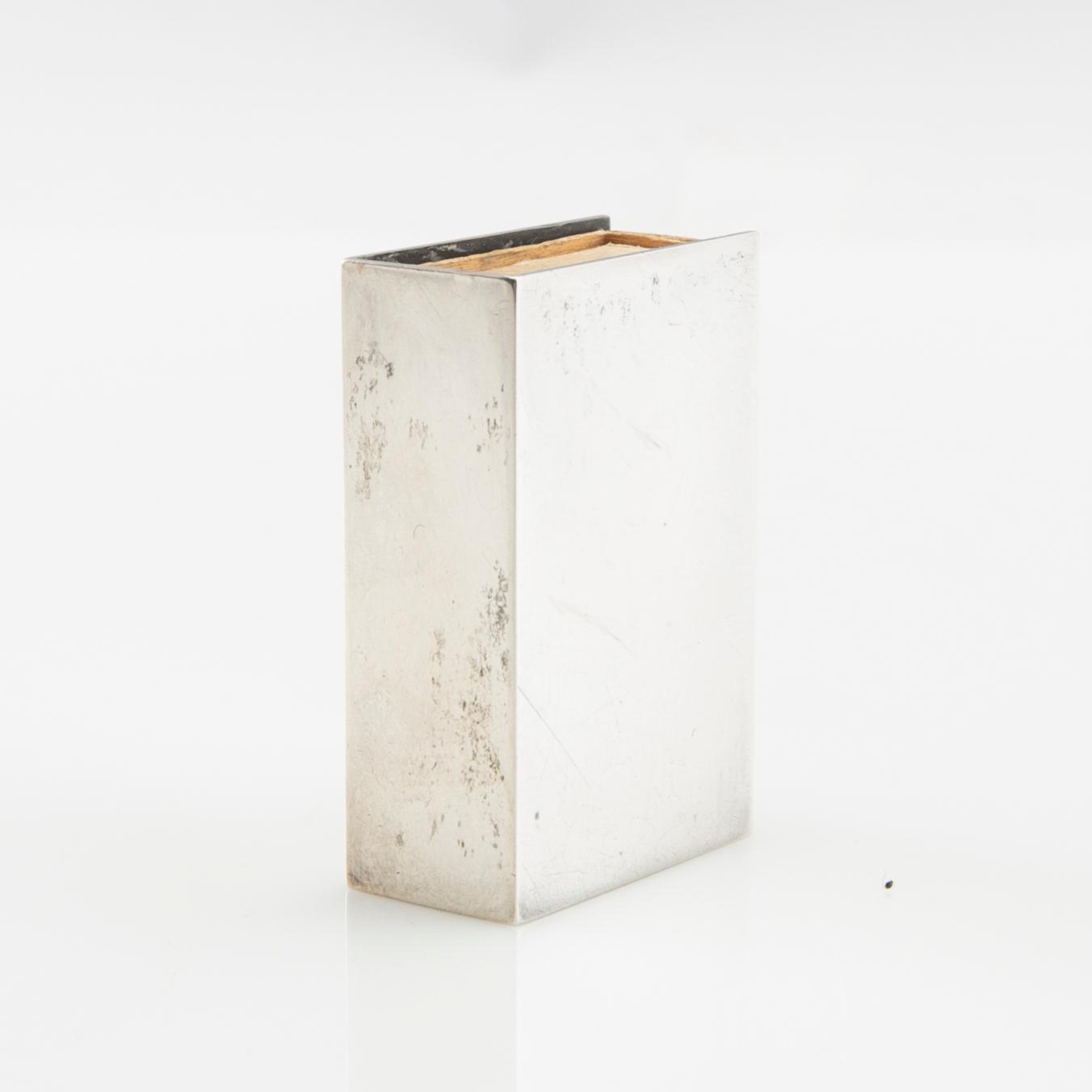 Wiwen Nilsson, Case of sterling silver for a matchbox, Lund 1959.
