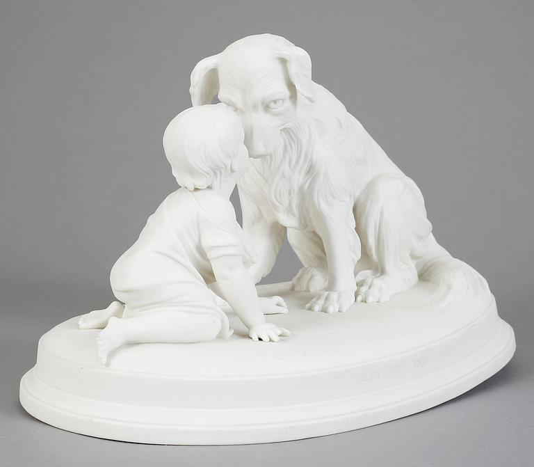 FIGURIN, parian. Gustafsberg "Kan du inte tala" (1882-1925).