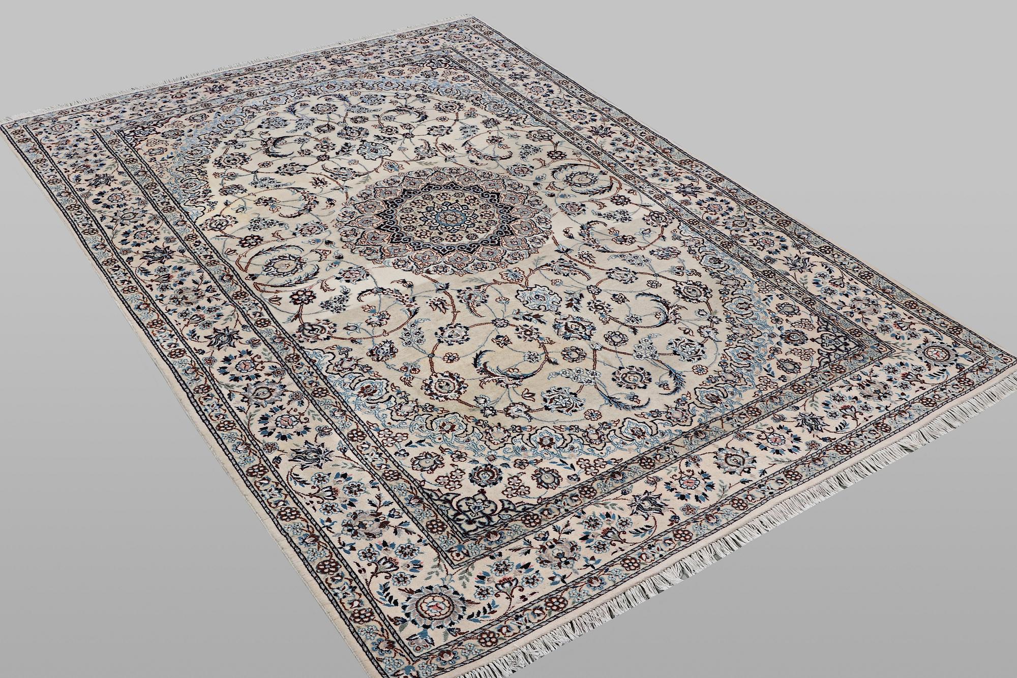 Matta, Nain, part silk, 9 laa, ca 302 x 203 cm.