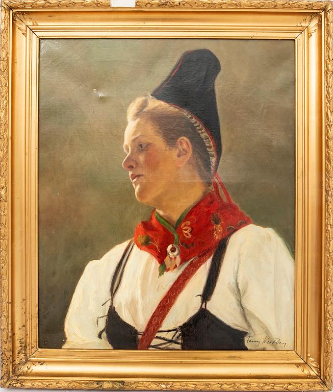 Fanny Westberg-Pietzsch, Porträtt av dalkulla i Rättviksdräkt.