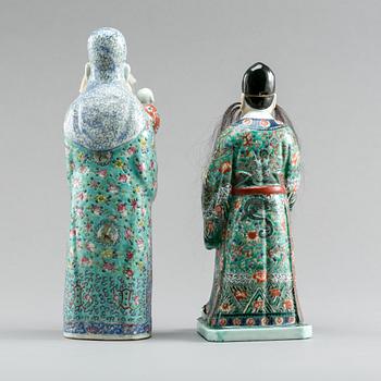 Two Chinese porcelain figures, 20th century.