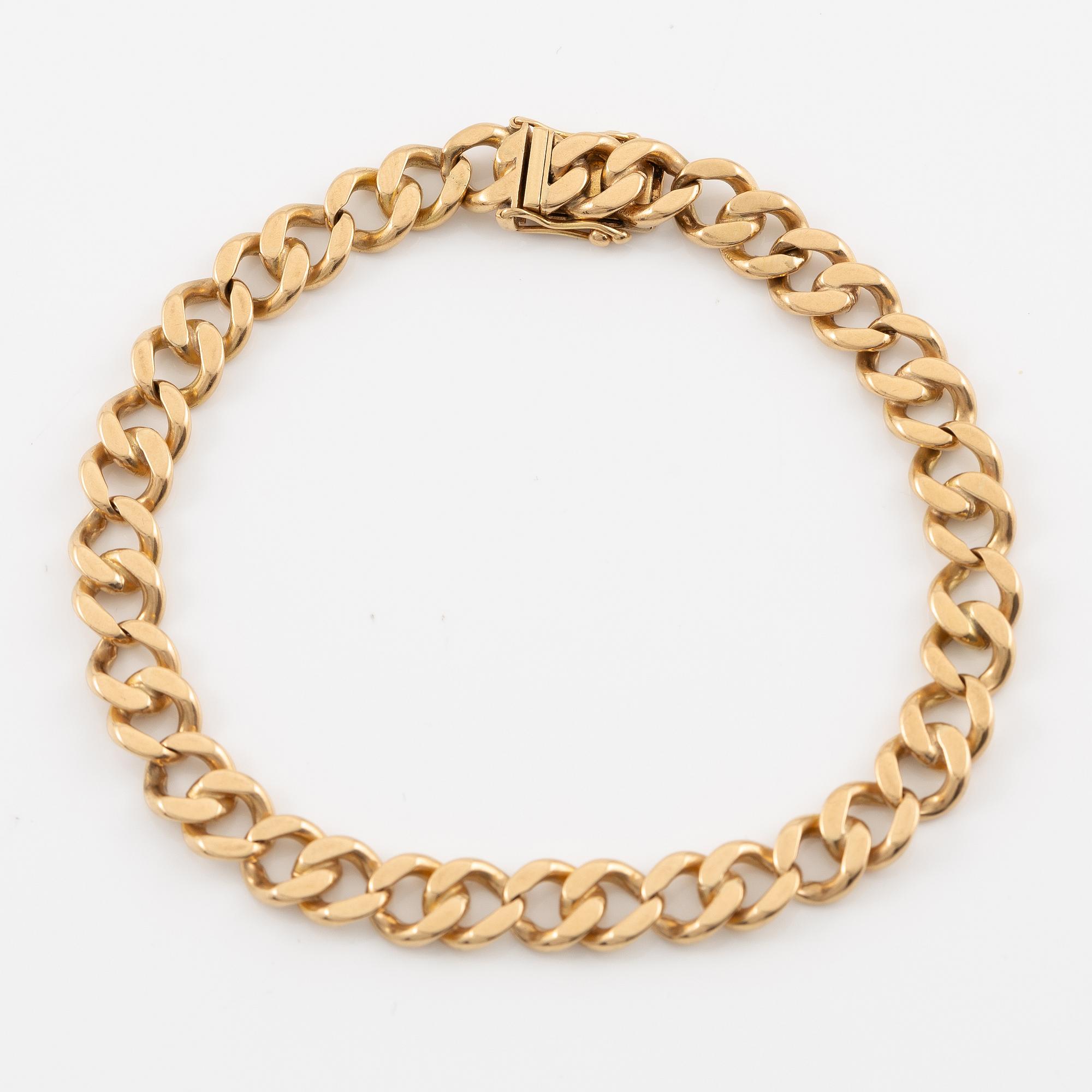 Armband 18K guld, pansarlänk.