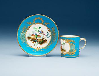 A 'Sèvres"' cup and saucer, 18th Century.