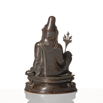 A bronze figure of Avalokiteshvara, Qing dynasty, 18th Century.