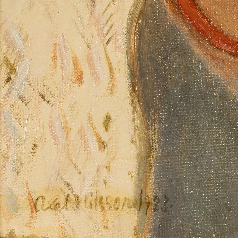 Axel Nilsson, olja på duk, signerad och daterad 1923.