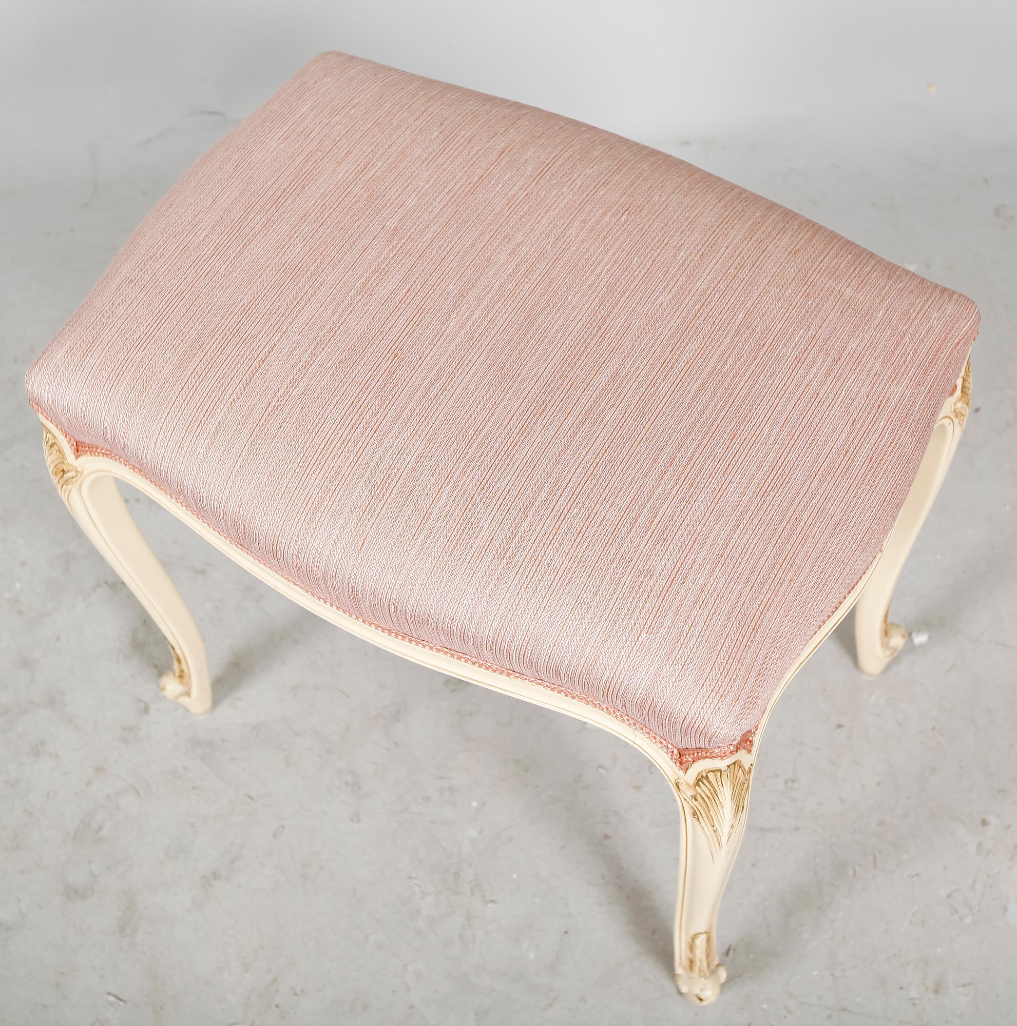 SMINKBORD samt PALL,  rokokostil, 1900-talets mitt.