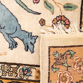 Carpet, Kashmir, 275 x 184 cm.