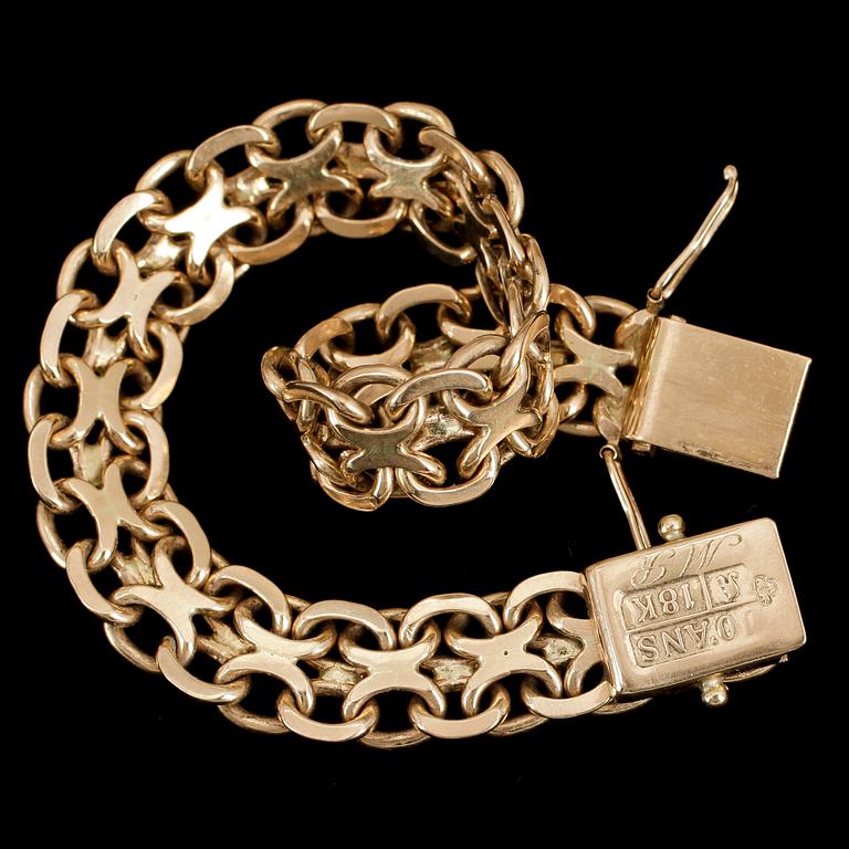 ARMBAND, 18k guld. Vikt ca26g.