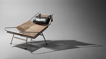 HANS J WEGNER, fåtölj, "Flag Halyard/Snørestolen" modell "GE 225" för Getama, Danmark.