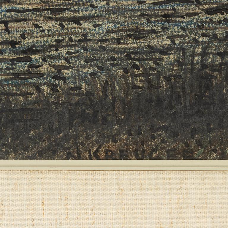 Nils Kreuger, mixed media, signed and dated 1900.