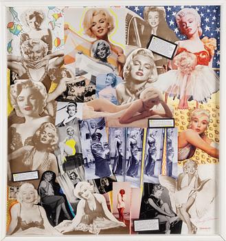 Robert Benson, akvarell och collage, signerad och daterad 1995.