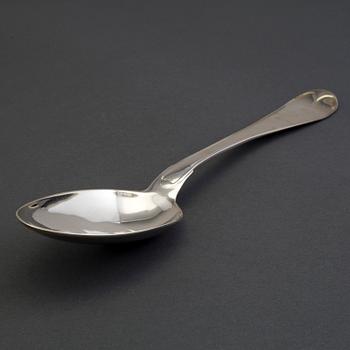 A silve spoon by JOHAN WILHELM ZIMMERMANN, Stockholm, 1791.
