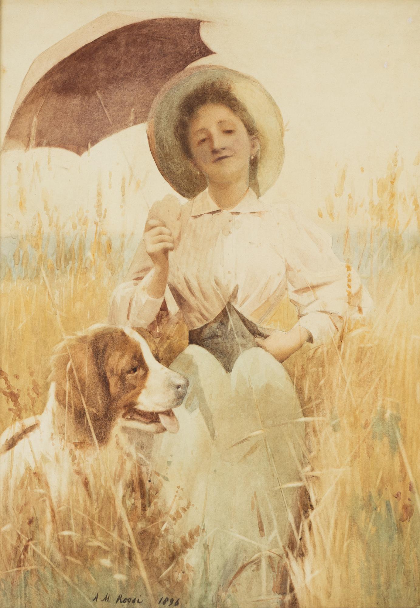 Alexander Mark Rossi, attributed to, watercolour, signed and dated 1896.