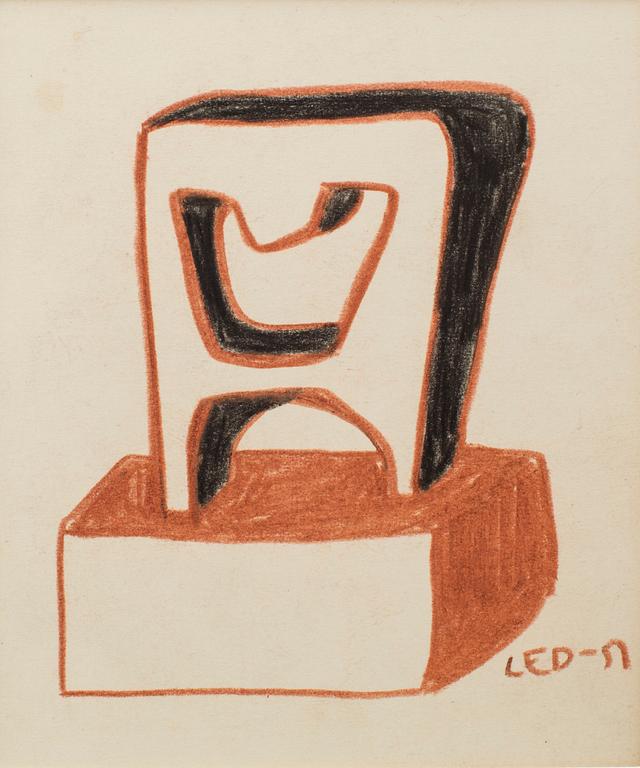 LARS ENGLUND, Chalk drawings, 2, signed and dated -51.