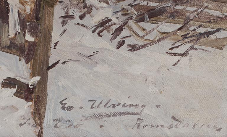 EVEN ULVING, olja på duk, signerad.