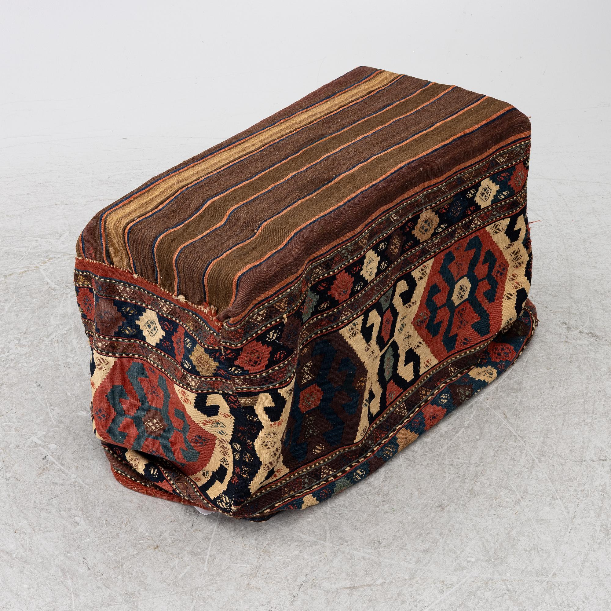 An antique Shahsavan Mafrash, Length 105, width 55, height 65 cm.