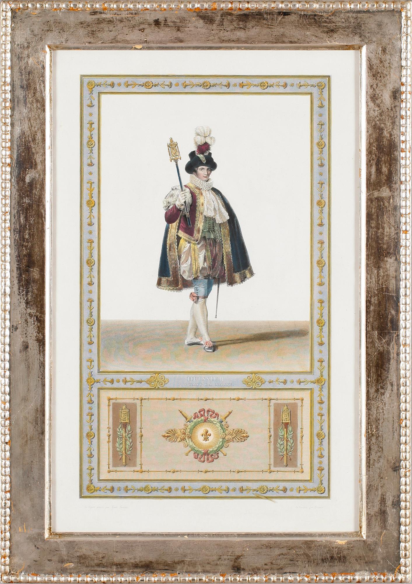 GRAVYRER, 2 st, efter Laurent, kolorerade, 1800-tal.