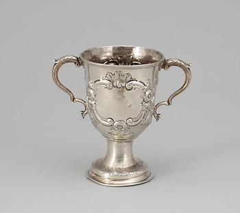A silver goblet. Makers mark WR Peaston, London 1771.