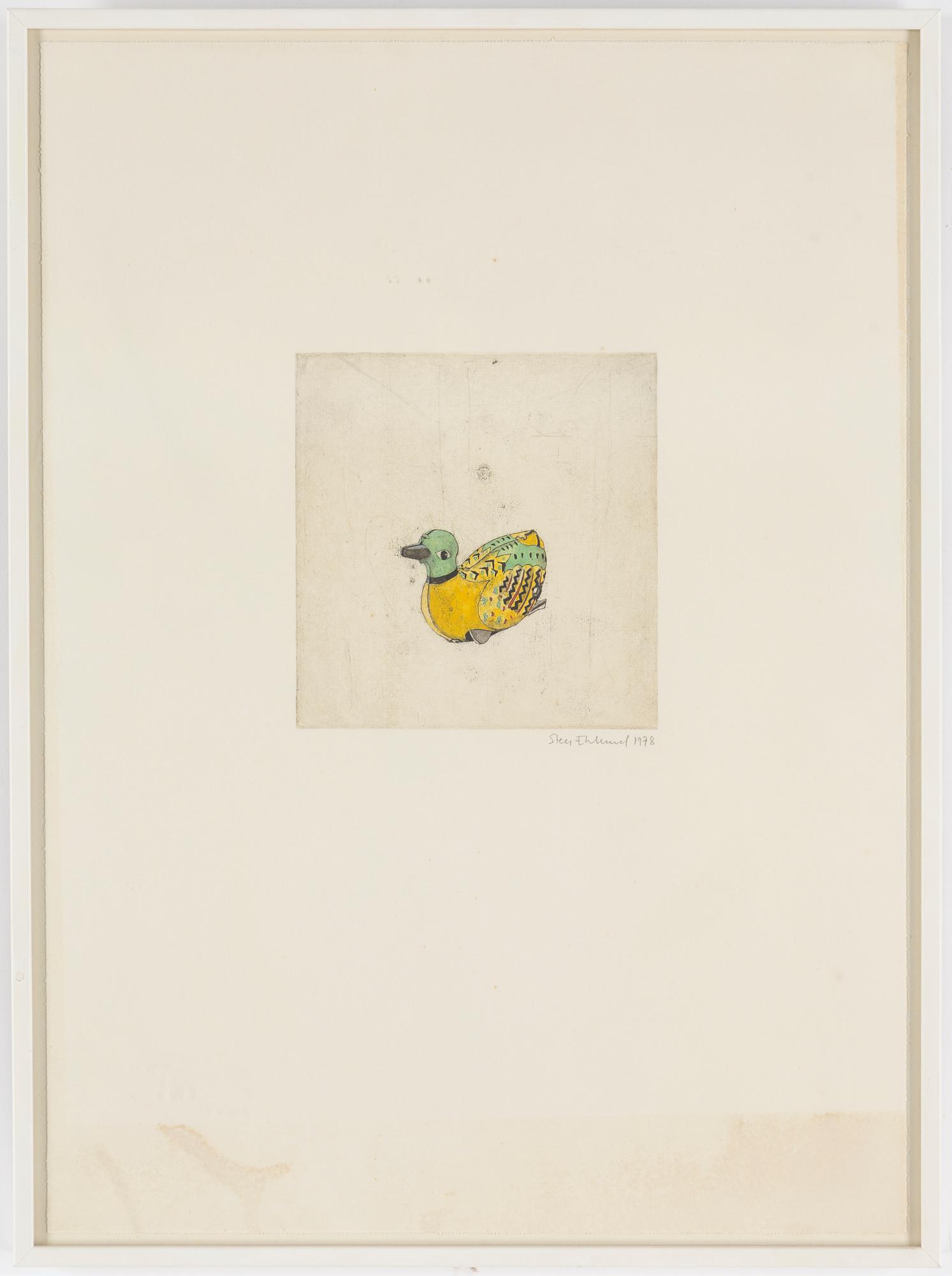 STEN EKLUND, etching with watercolour, signed and dated 1978.