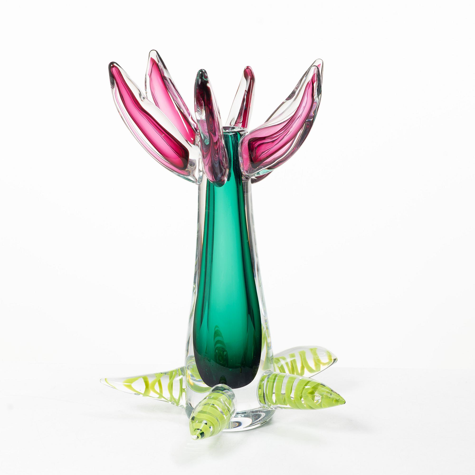 Erik Höglund, A unique glass vase, Strömbergshyttan, 1991.