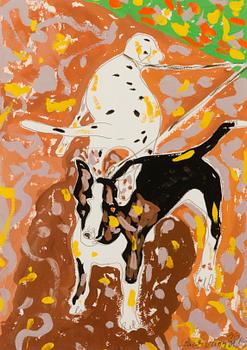 PAULI VUORISALO, gouache, signed and dated -96.