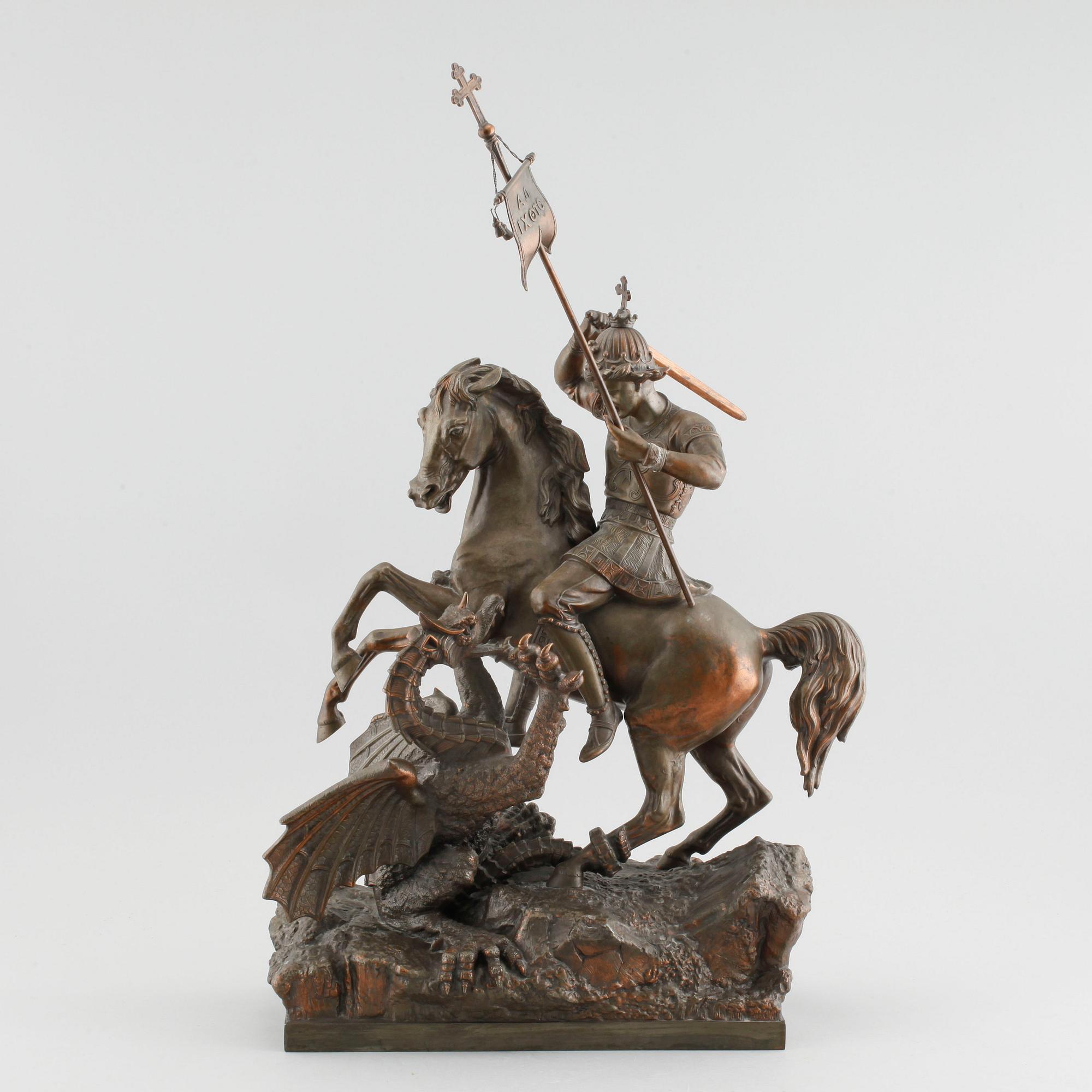 UNKNOWN ARTIST, sculpture, patinated metal, signed A Meves, Berlin, Deponirt, beginning of 20th century.