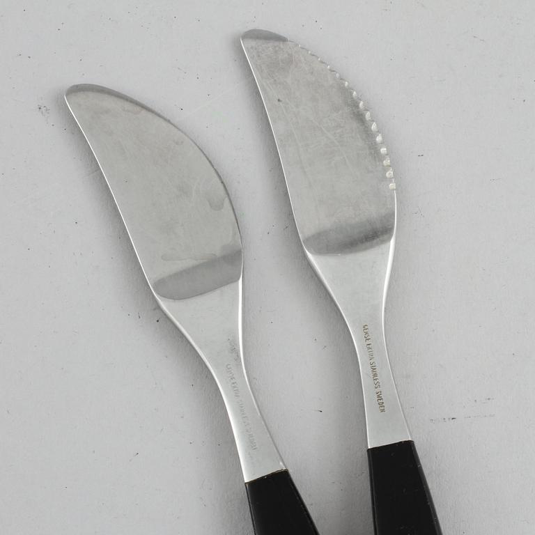 BESTICKSERVIS, 27 delar, rostfritt stål, "Focus de luxe", Folke Ahrström, Gense, 1900-talets andra hälft.