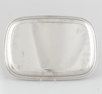 Folke Arström, besticksservis, 92 delar, samt bricka, såssnipa och shacker, rostfritt stål, "Thebe", Gense.