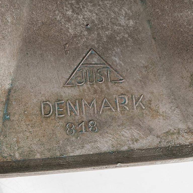 Just Andersen, A pair of danish pewter candelabra.
