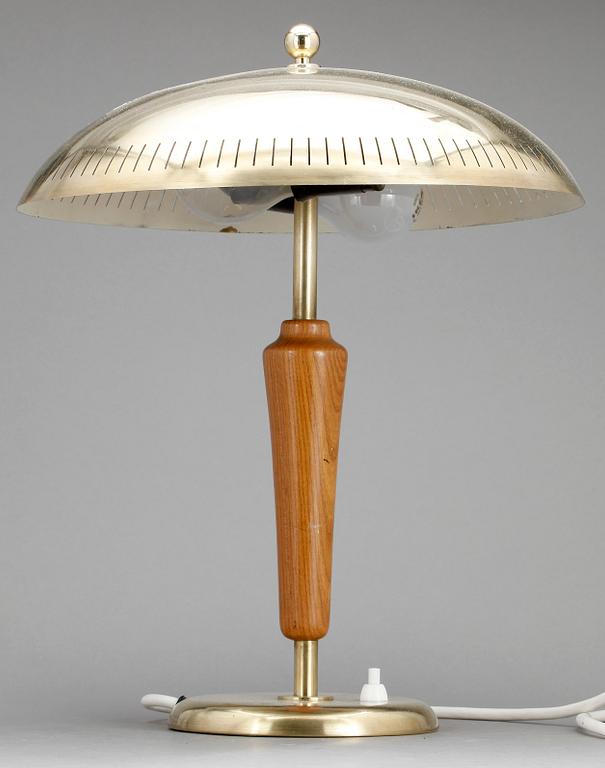 BORDSLAMPA, mässing, 1900-talets mitt.