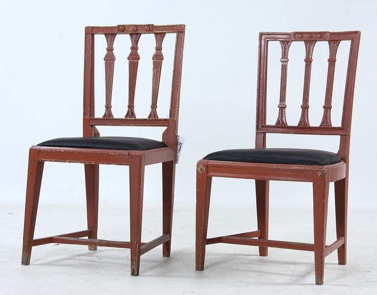 STOLAR, 6 st, gustavianska, 1800-tal.