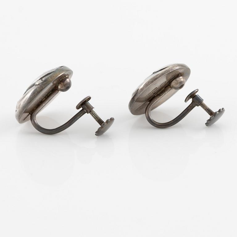 Georg Jensen, a pair of earrings, sterling silver, Denmark 1910-1925.