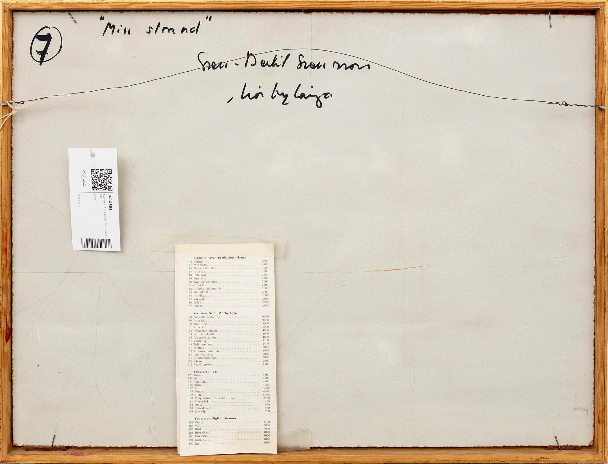 Sven-Bertil Svensson, "Min strand".