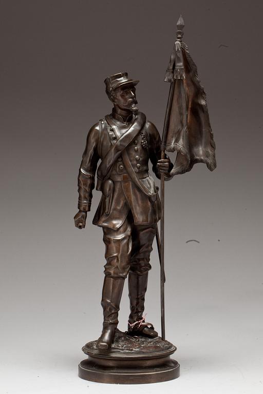 CHARLES ANFRIE, Skulptur, brons, signerad.