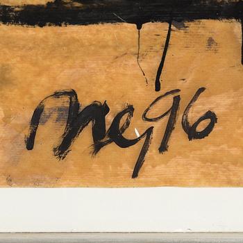 ARAMIS NEY, mixed media on paper, signed with monogram, dated 96.