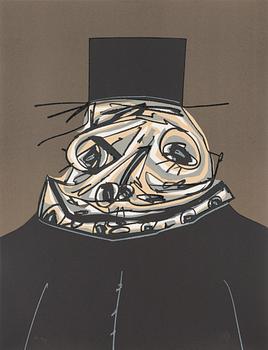 Antonio Saura, 5 lithographs from the portfolio 'Une Chair d'Ombre'.